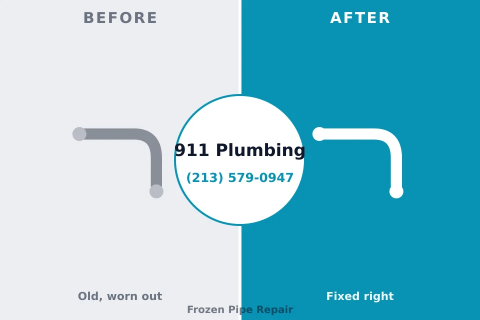 Before and after: plumbing repair Lake Providence, LA